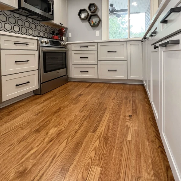 hardwood floor in kitchen